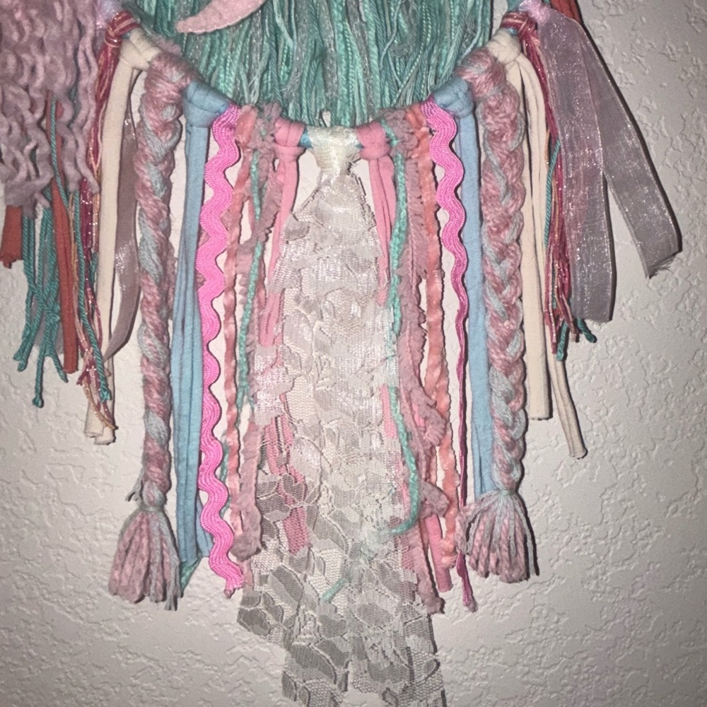 Handmade Mermaid Dreamcatcher with Pastel Colors - Picture 5 of 5